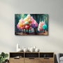 Wallity Pintura Decorativa de Vidrio Templado Multicolor 70 x 110 cm